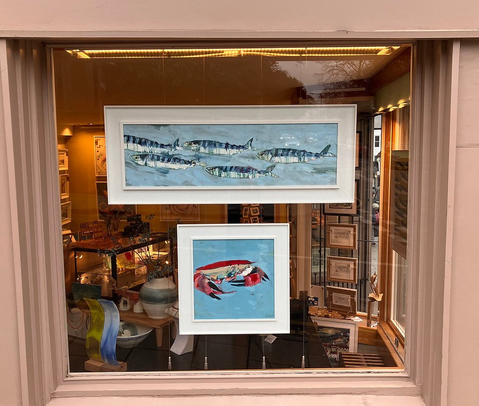 Rob's work in the window