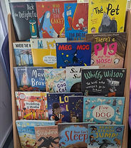 Books on a shelf