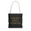 Thumbnail: Curated With Purpose Tote Bag — Elegant Black & Gold Inspirational Canvas Tote