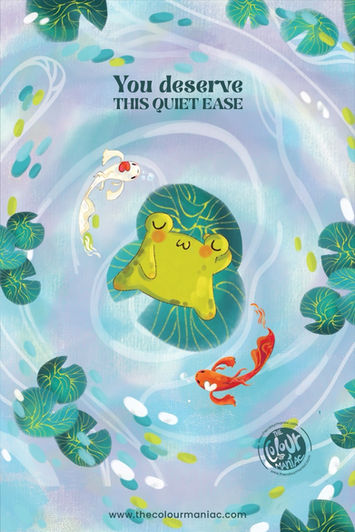 children's book illustration with river water and animals fishes  loose watercolour gouache style