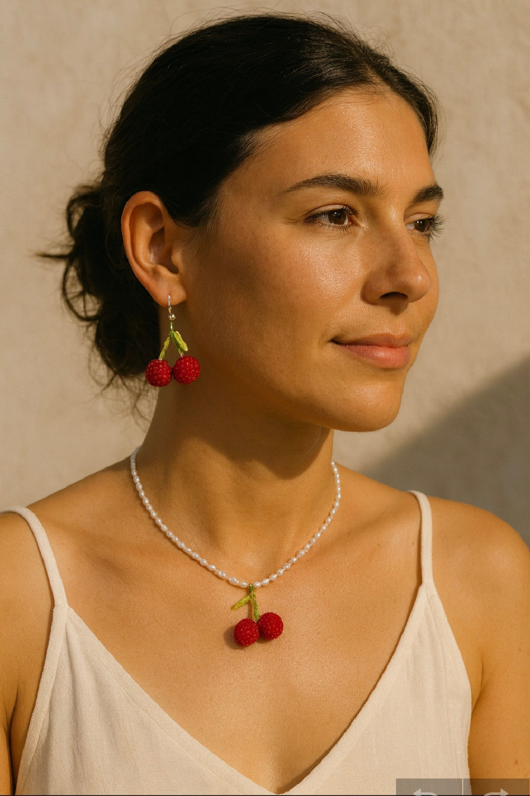 Collar Perlitas & Cereza