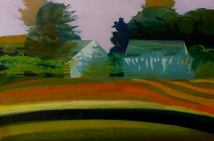 'October' oil on board - sold