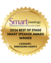 2026 Best of Stage Smart Speaker Award given to Keynote Speaker Jen Buck for being a winner in the Energizing Agents category.
