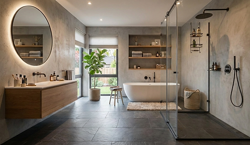 modern bathroom in house .png