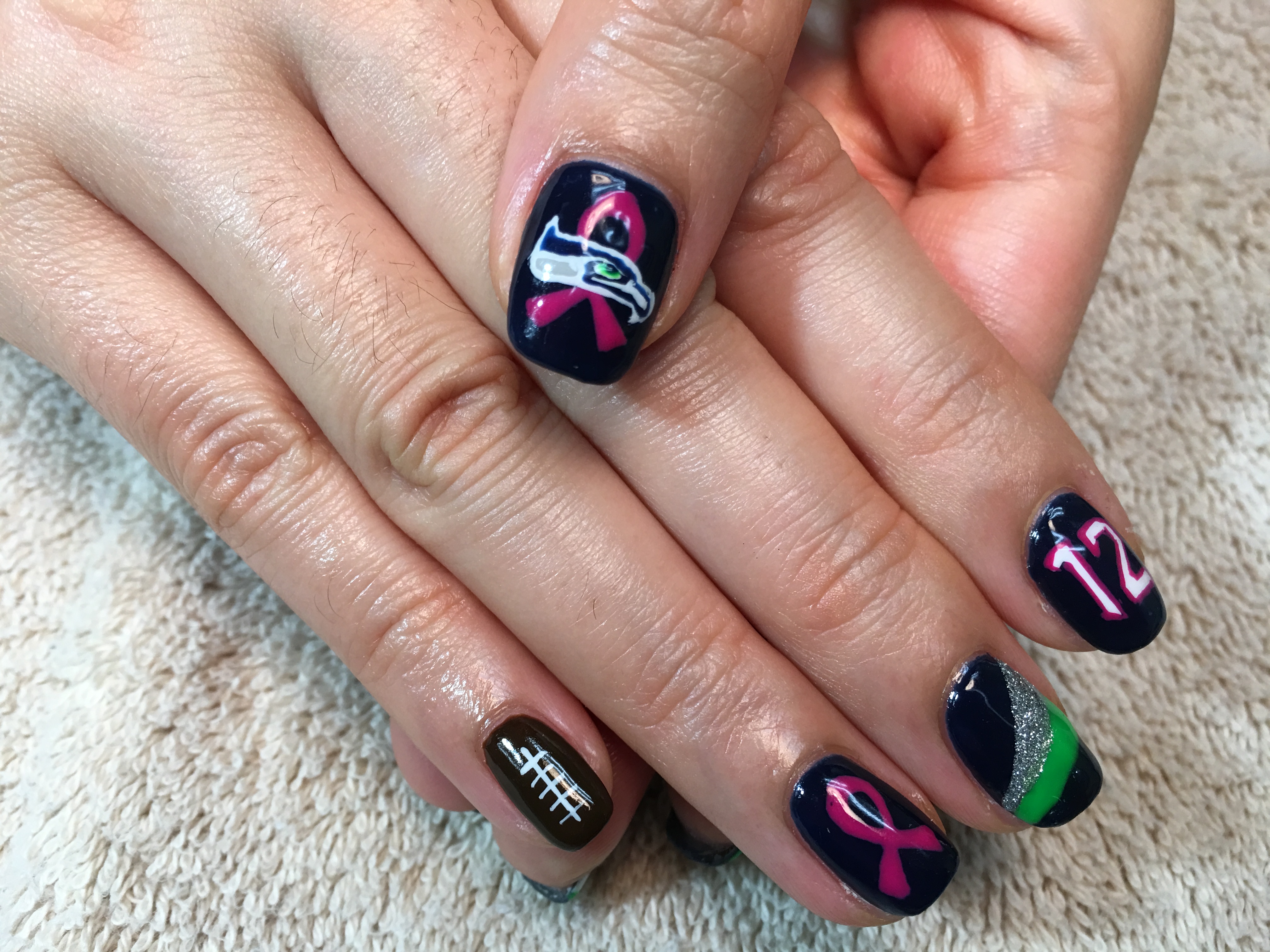 Top 13 Seahawk Nail Designs - Mobitool