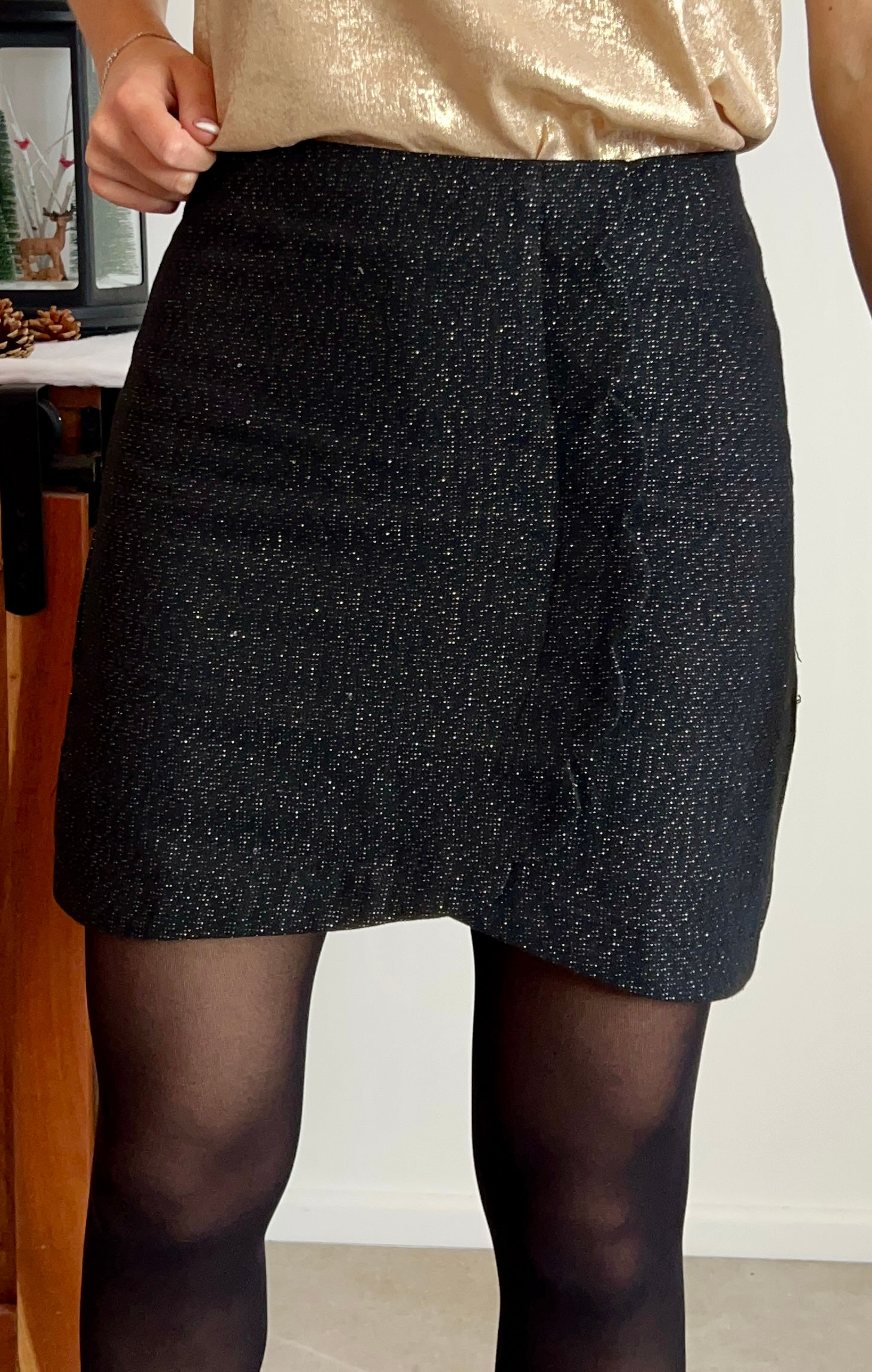 Jupe noir lurex  MYOSOTIS / Taille S