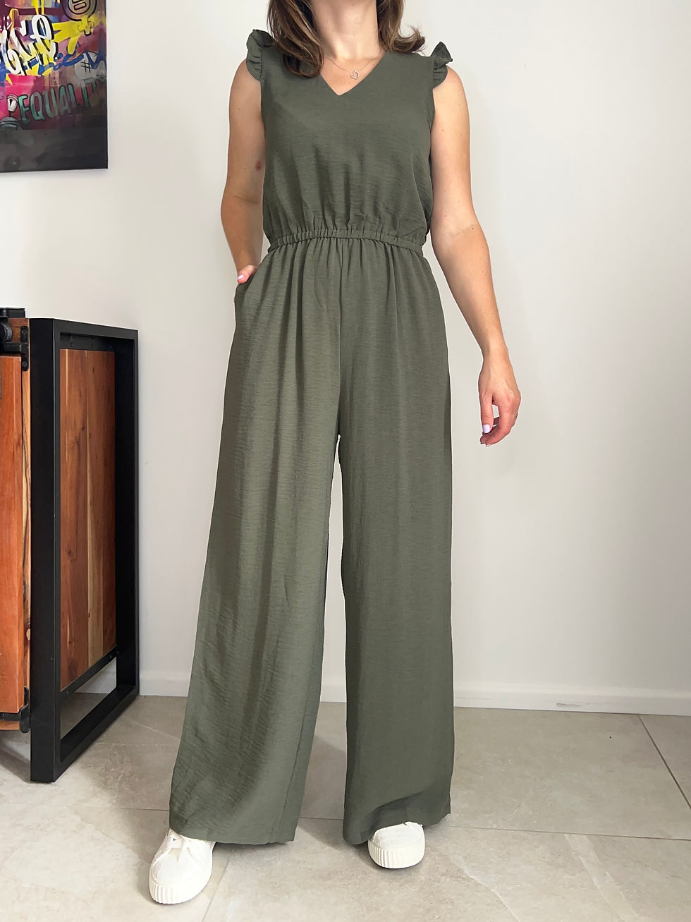 Combinaison pantalon kaki uni CEDRE 