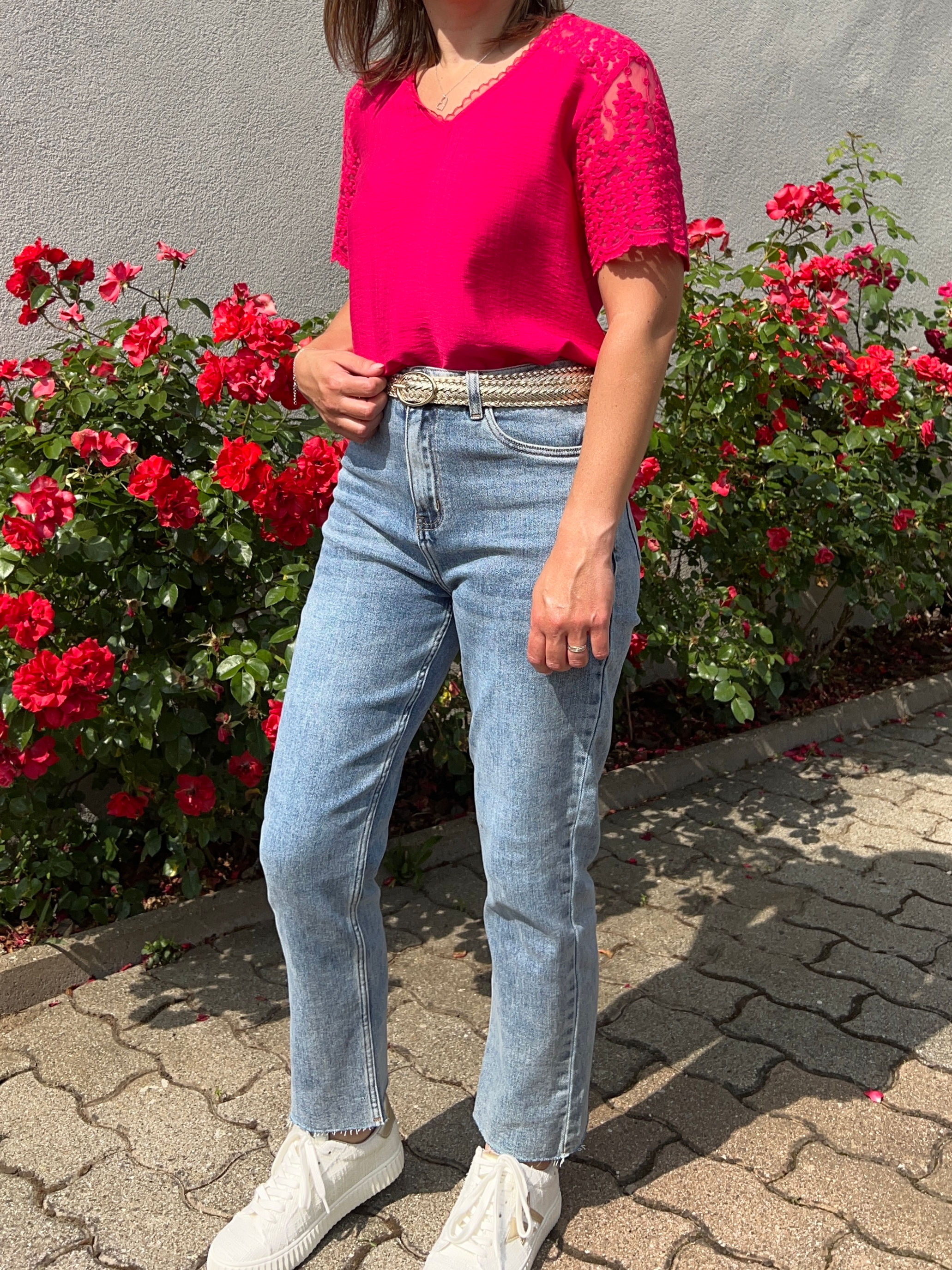 Jean Mum bleu clair ROSEAU / Taille 36