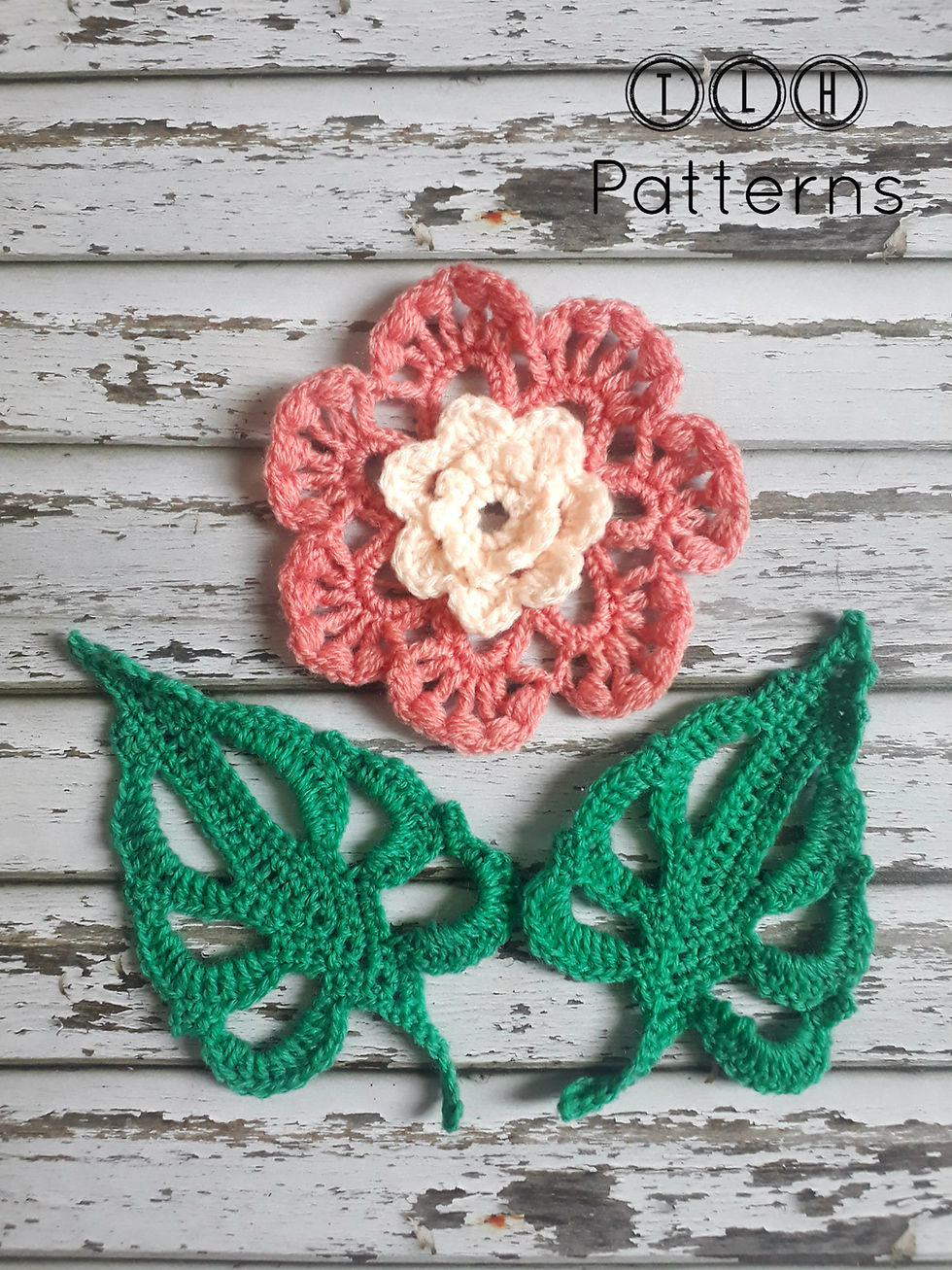 Thumbnail: Crochet flower and leaf