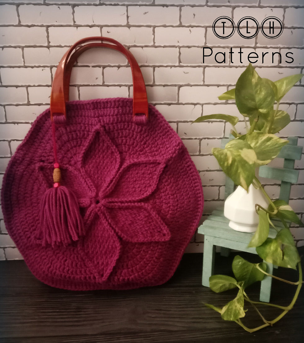 Thumbnail: Handbag with textured flower