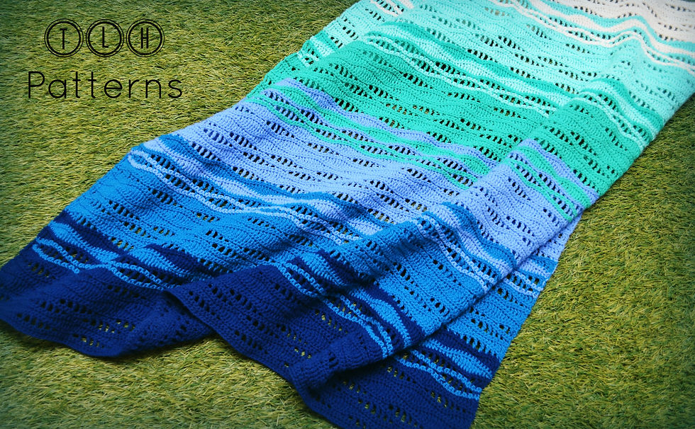 Endless waves crochet baby blanket