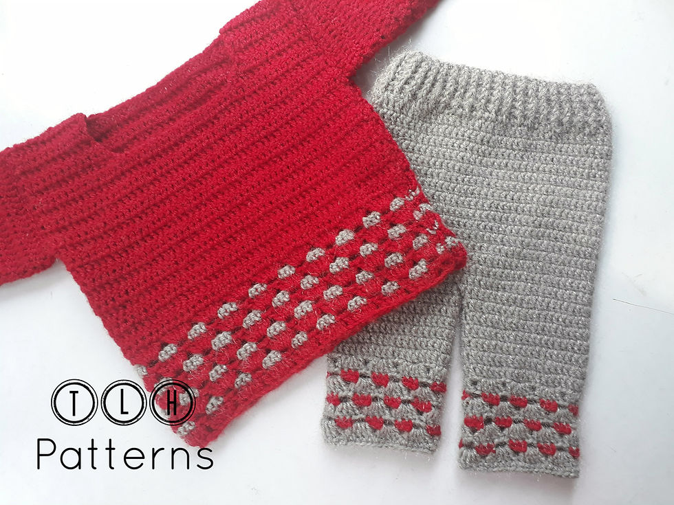 Thumbnail: Crochet baby sweater set