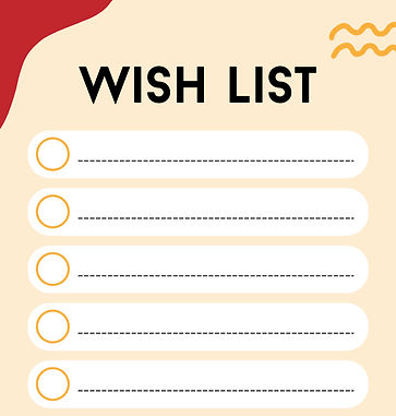 Light Grey and Cream Clean Grid Wish Lis