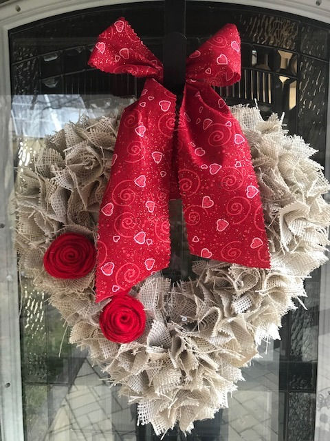 Burlap Valentine's Wreath