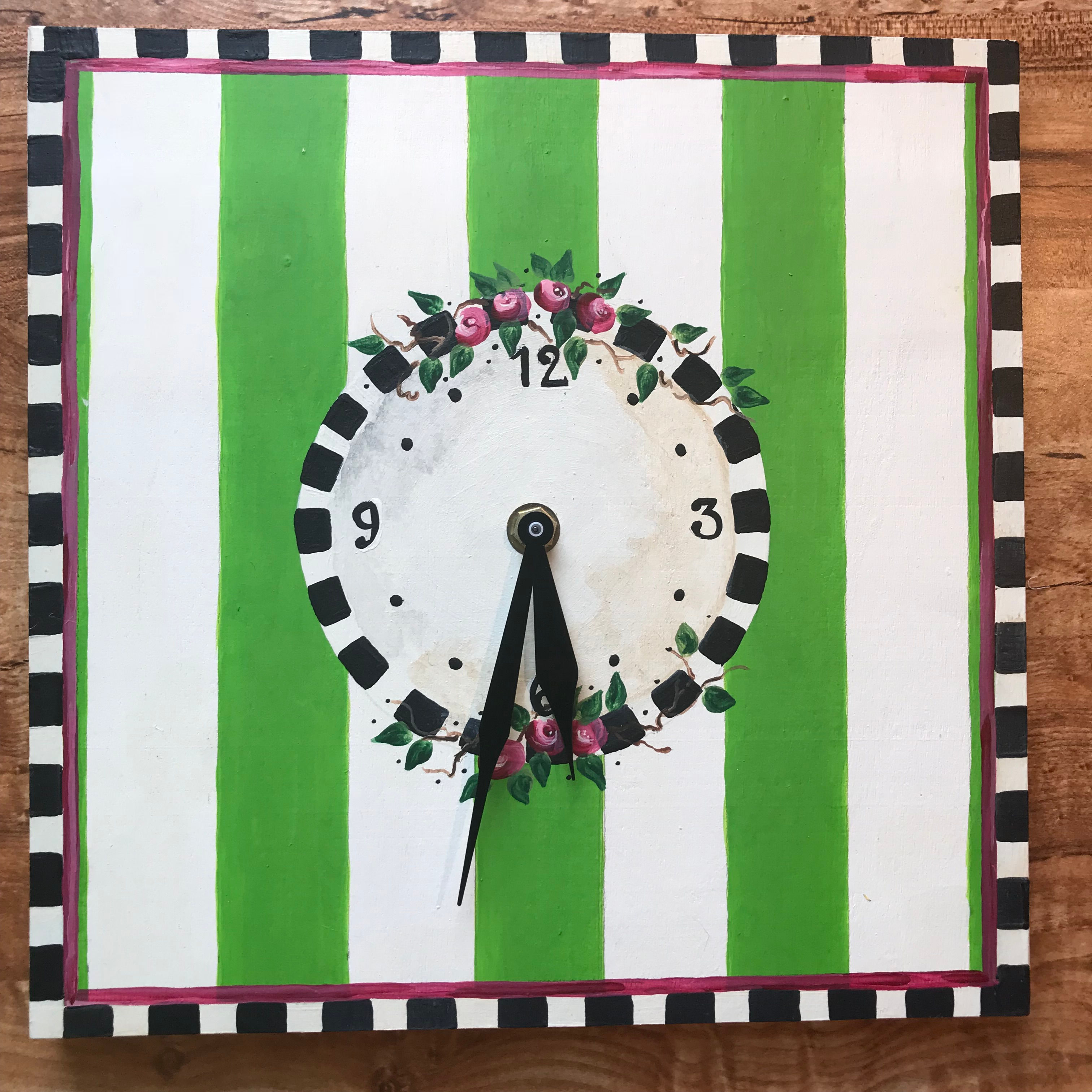 Battery Operated Wooden Clock