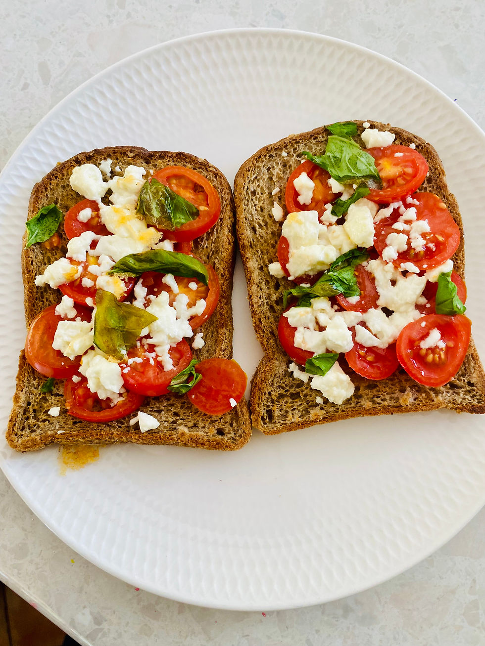 Delicious Tomato and Feta Open-Faced Sandwiches