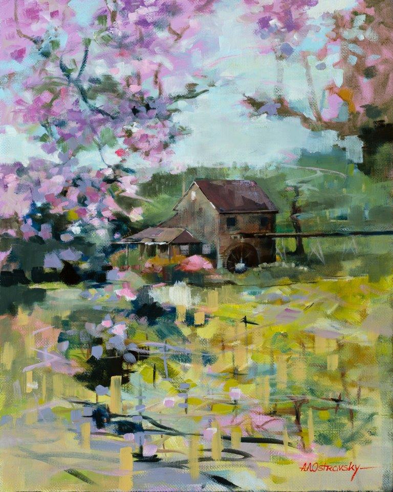 Mill Creek Winery Oil on Canvas 20 x 18