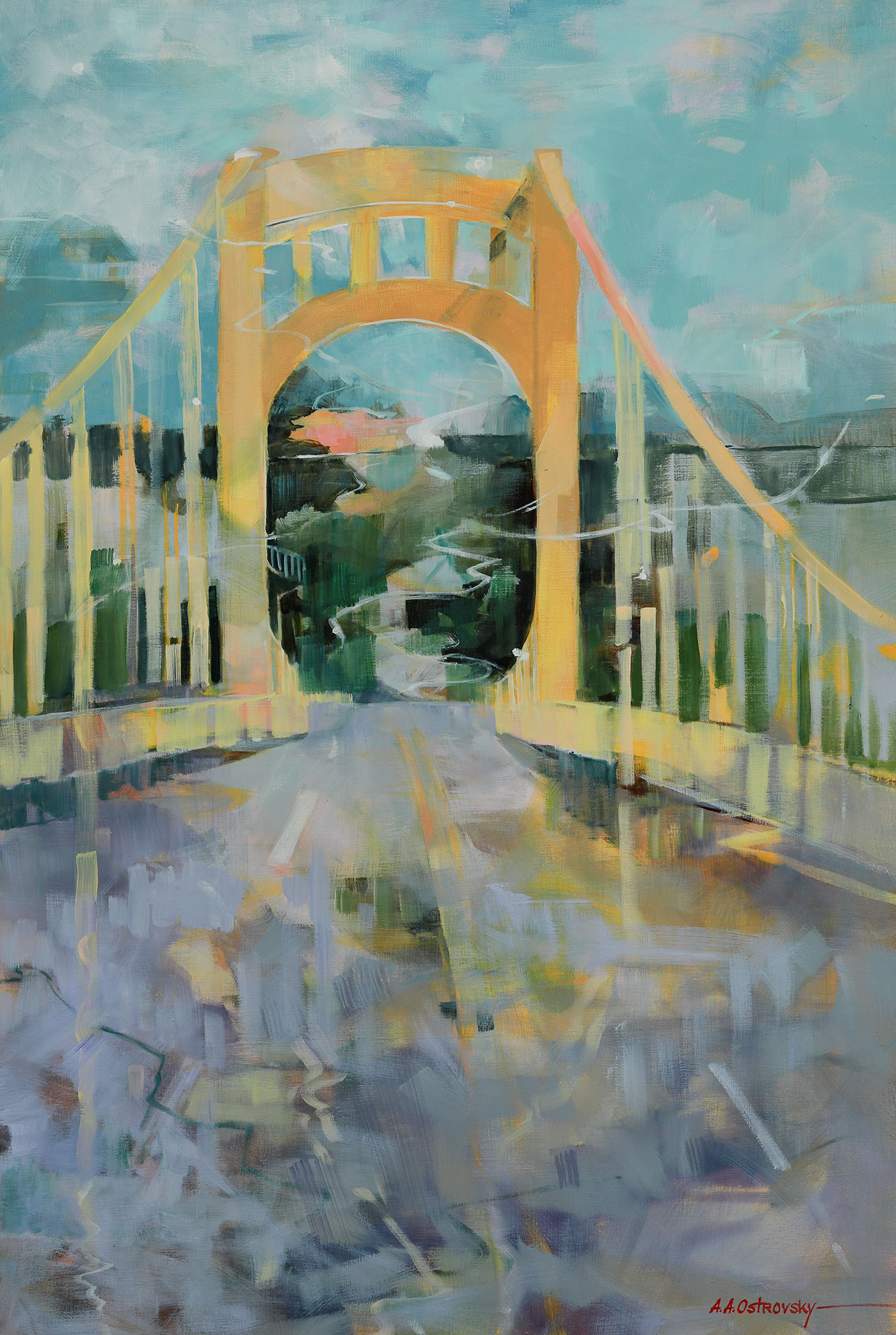 Rachel Carson Bridge Oil on Canvas 36 x 24