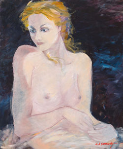 Young Woman 24x20 Oil on Canvas Sold