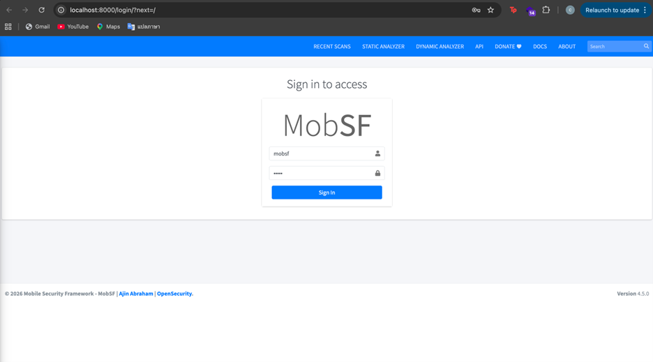 Mobile Security Testing ด้วย MobSF
