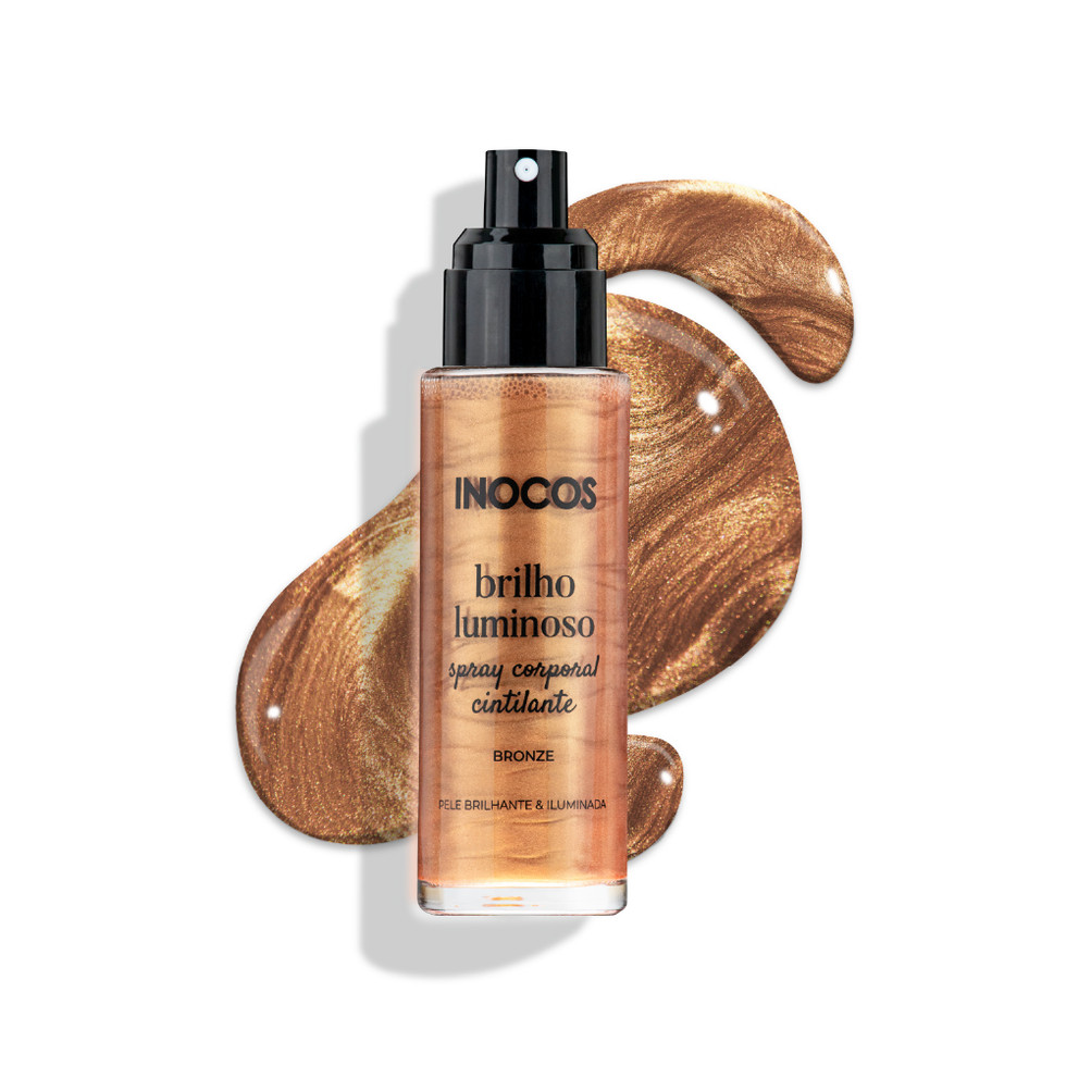 Spray bronzeador Inocos: brilho dourado