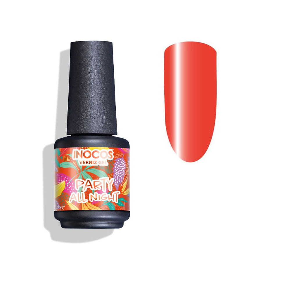 Esmalte laranja vibrante, coleção Inocos Magia Ouro, Ideal Produtos