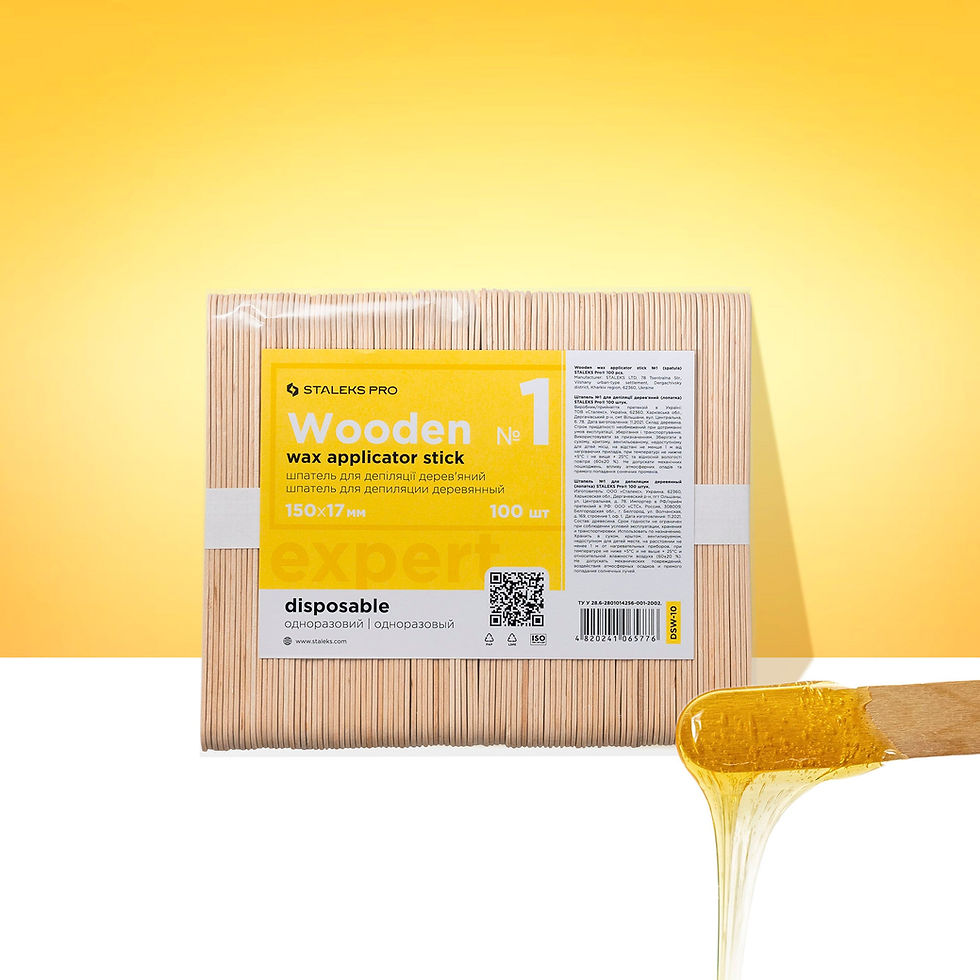 Pacote com 100 espátulas de madeira descartáveis para depilação, Staleks Pro