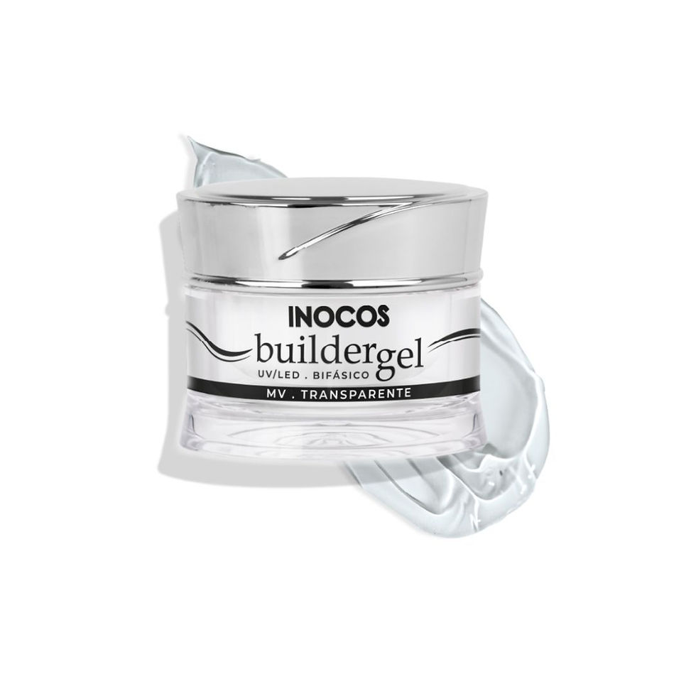 Builder Gel Inocos Transparente 50gr: Gel para unhas, ideal para alongamento.