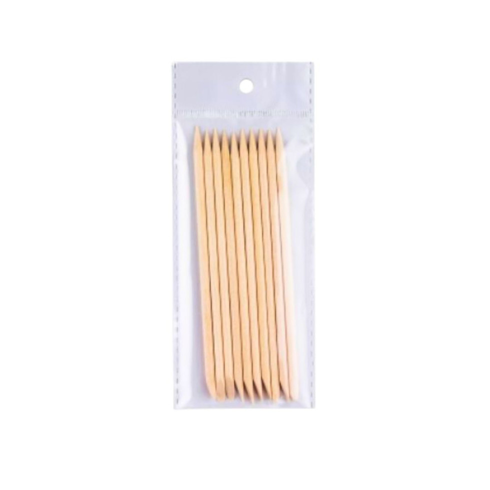 Palitos de manicure em embalagem plástica