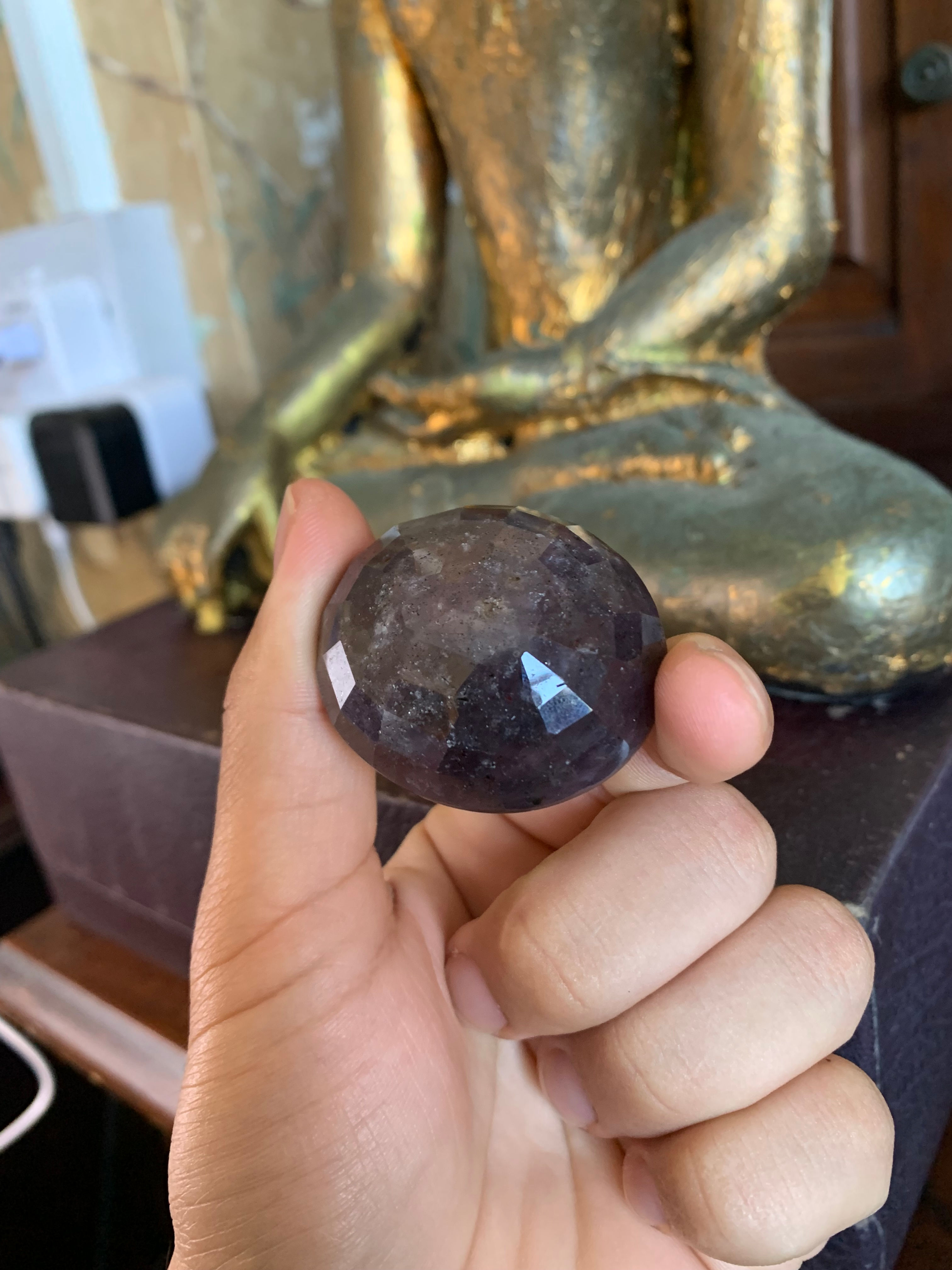 273ct Oval Healing Palm Stone Ancient- Untreated