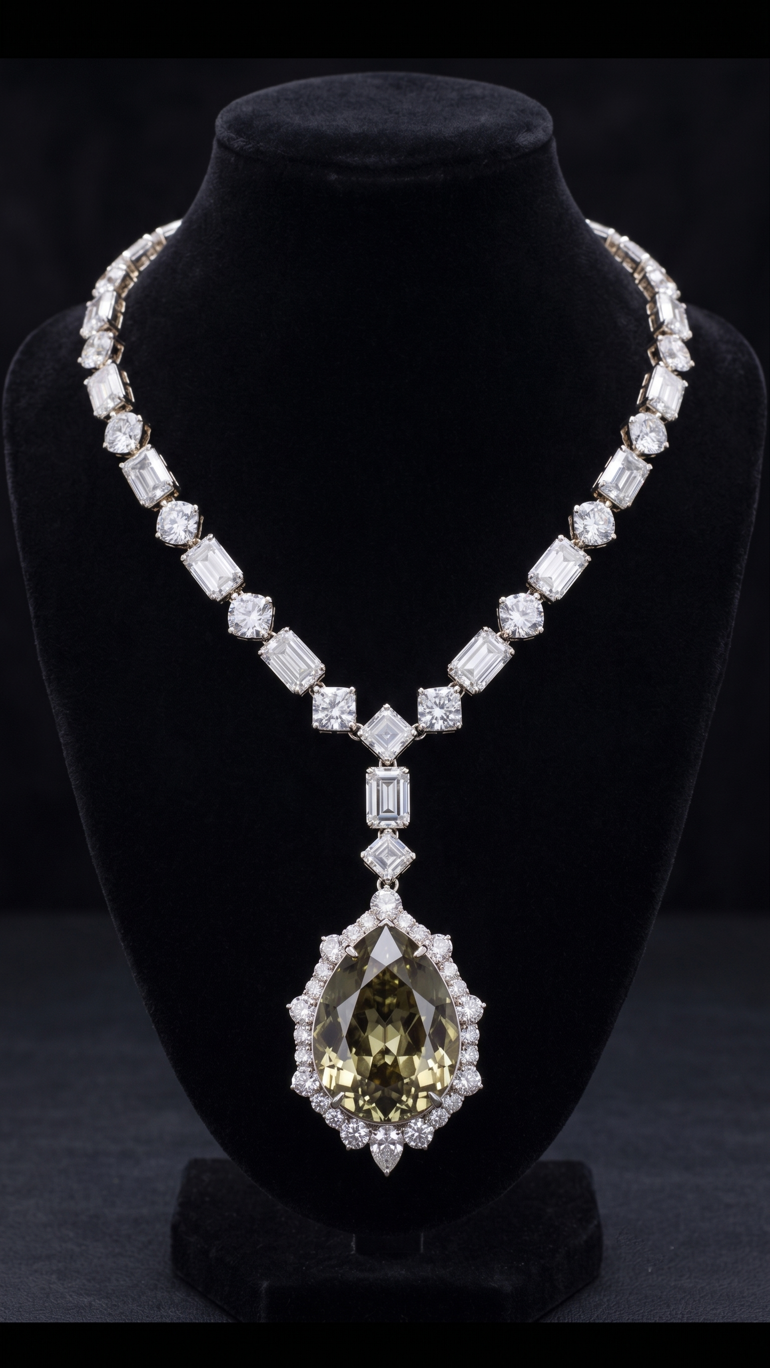160ct Green Moissanite Royal-Style Necklace – The Ultimate Diamond Alternative