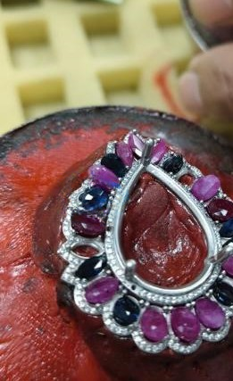 Thumbnail: Debutante Multi Gemstone Platinum Pendant