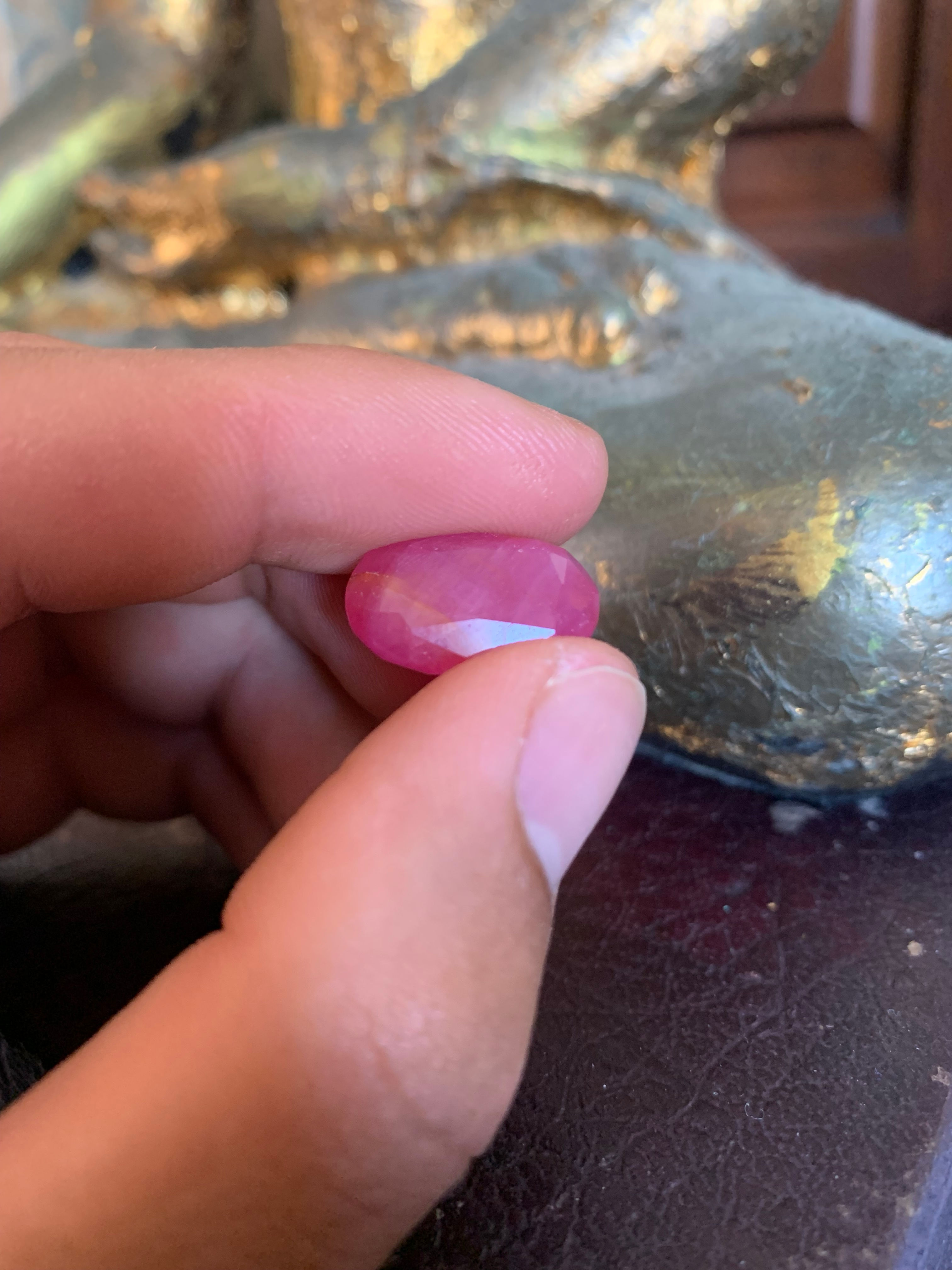 18.20 ct large oval untreated – unheated – not filled ruby