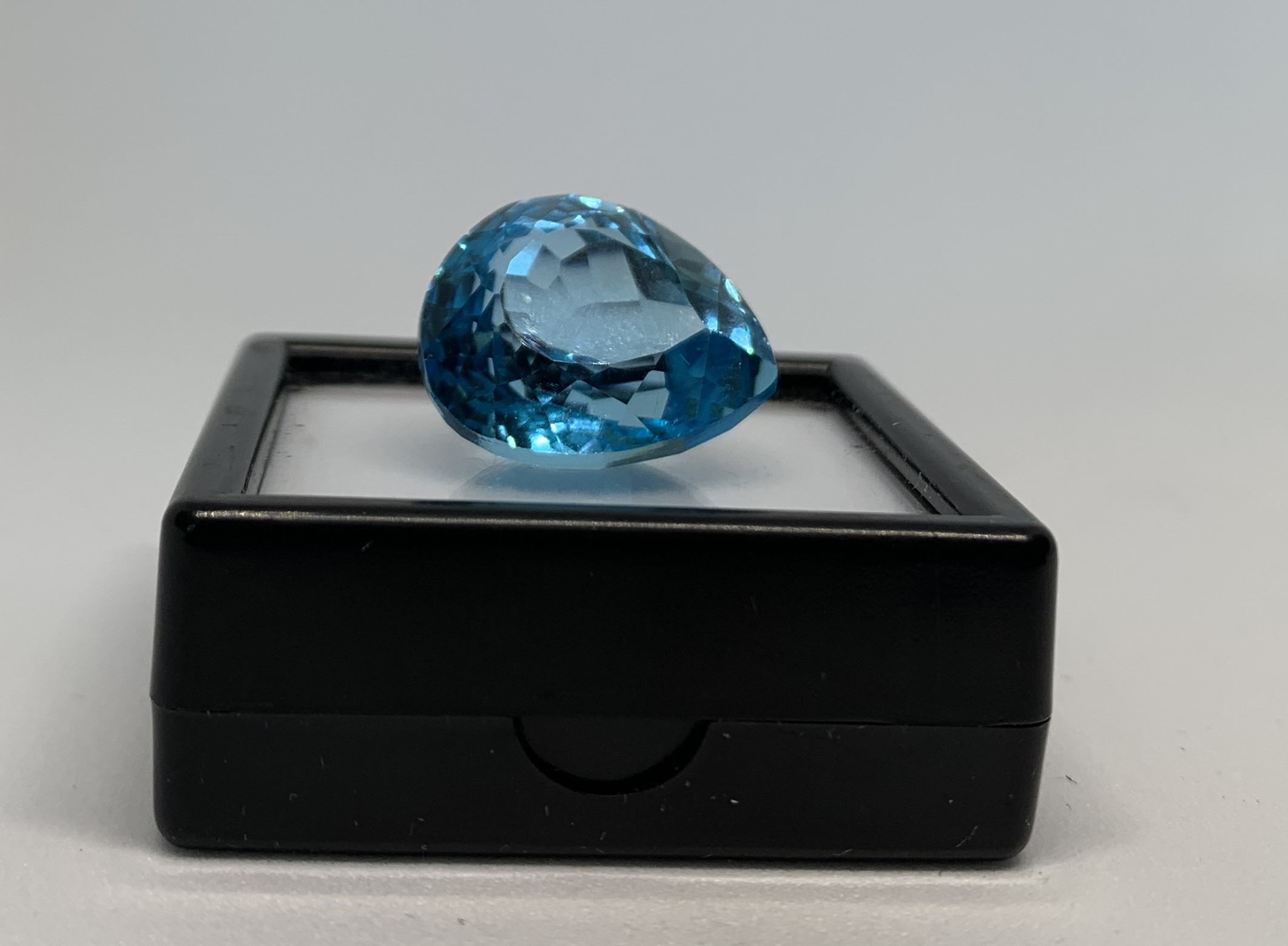 Large 29.55ct Pear Cut Blue Topaz