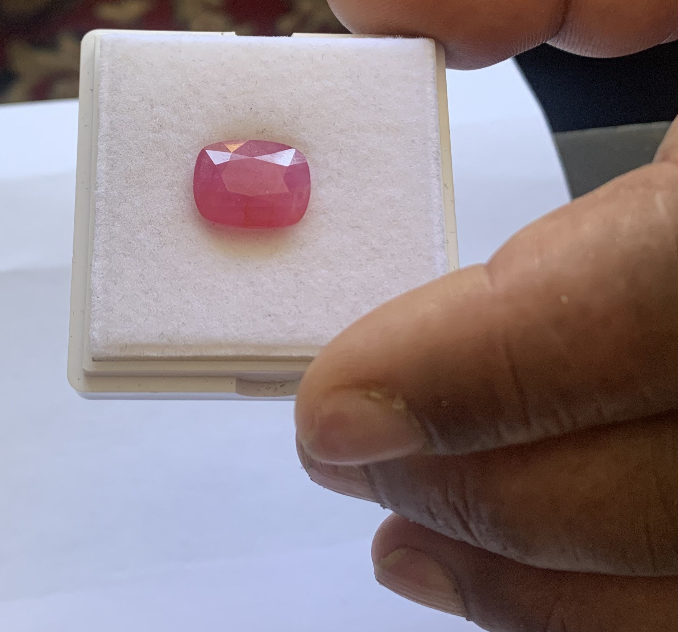12.15ct AAA Cushion cut Ruby - No Treatments