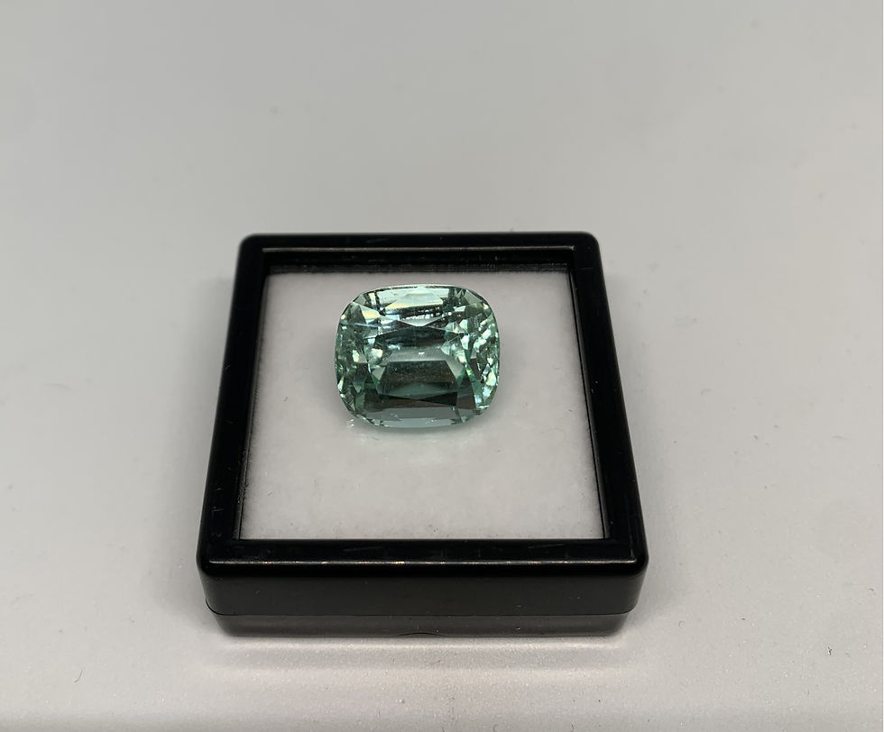 Thumbnail: 20.85t. Light mint green or lime-coloured Kunzite