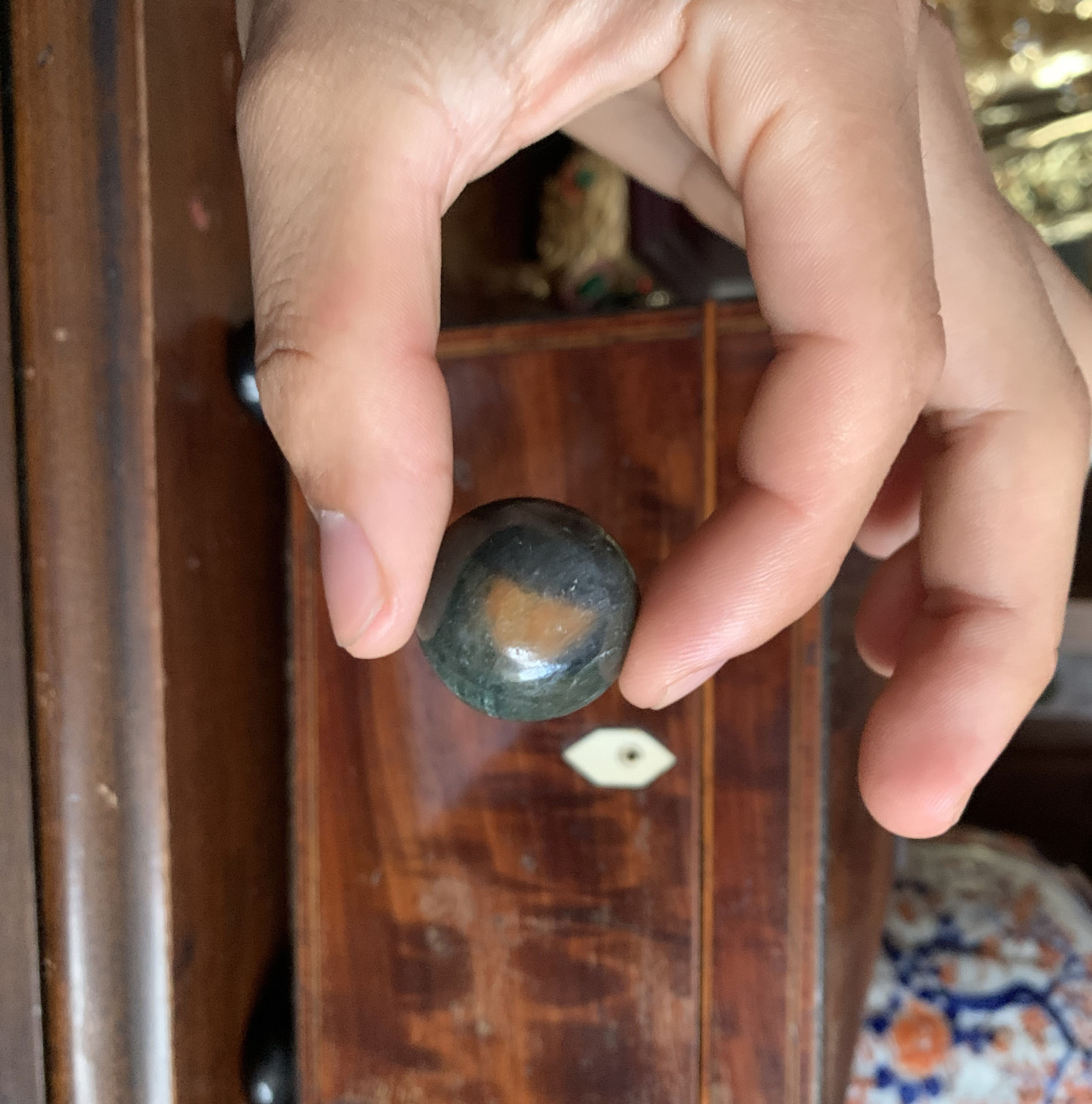 79.40ct Unusual Green Cabochon with Snake eye