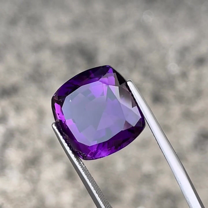 21ct AA Russian Cushion cut Amethyst