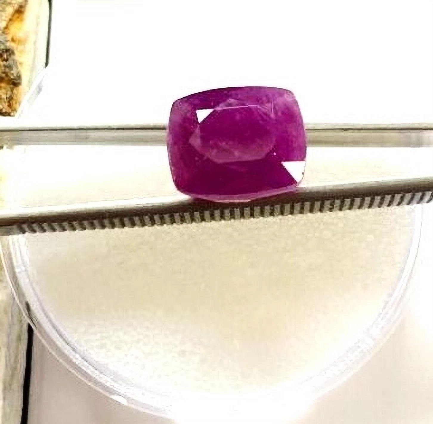 16ct Cushion cut si grade purple red Ruby Ring Size