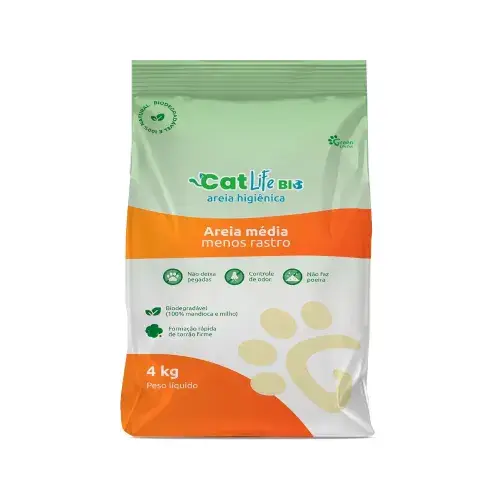 AREIA MÉDIA 4KG CAT LIFE BIO