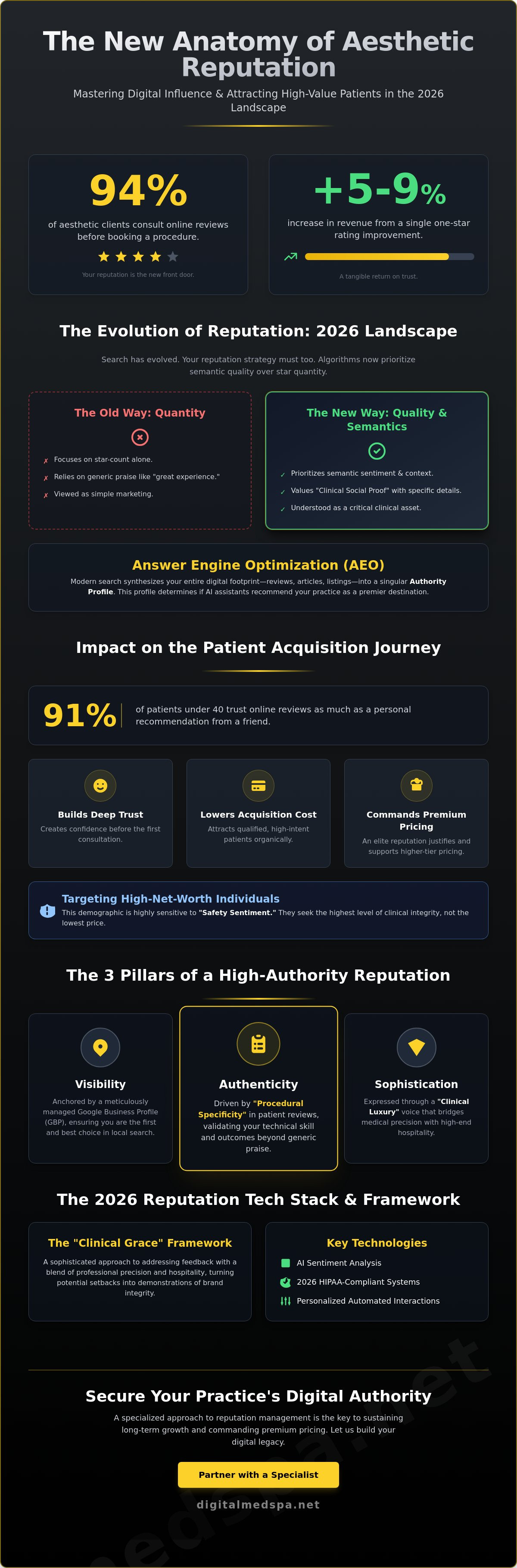 Online reputation management for aesthetic practices