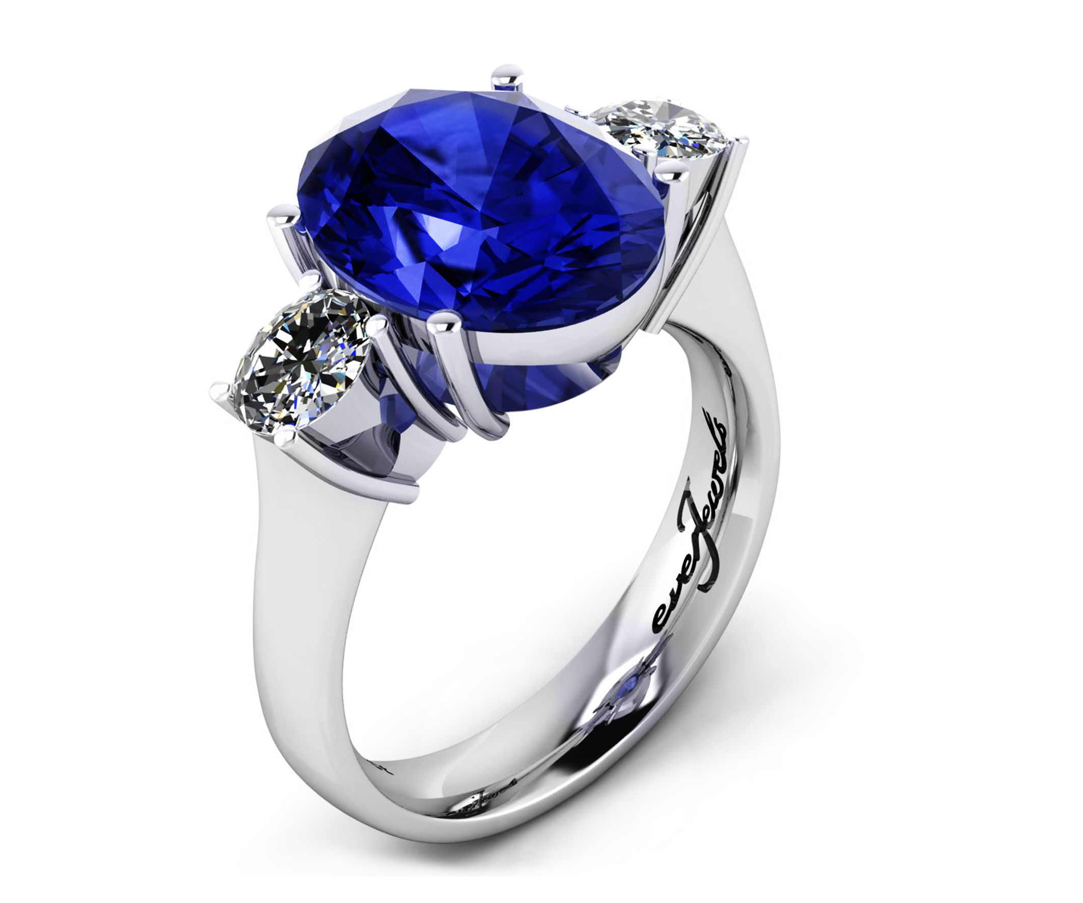 oval tanzanite engagement ring
