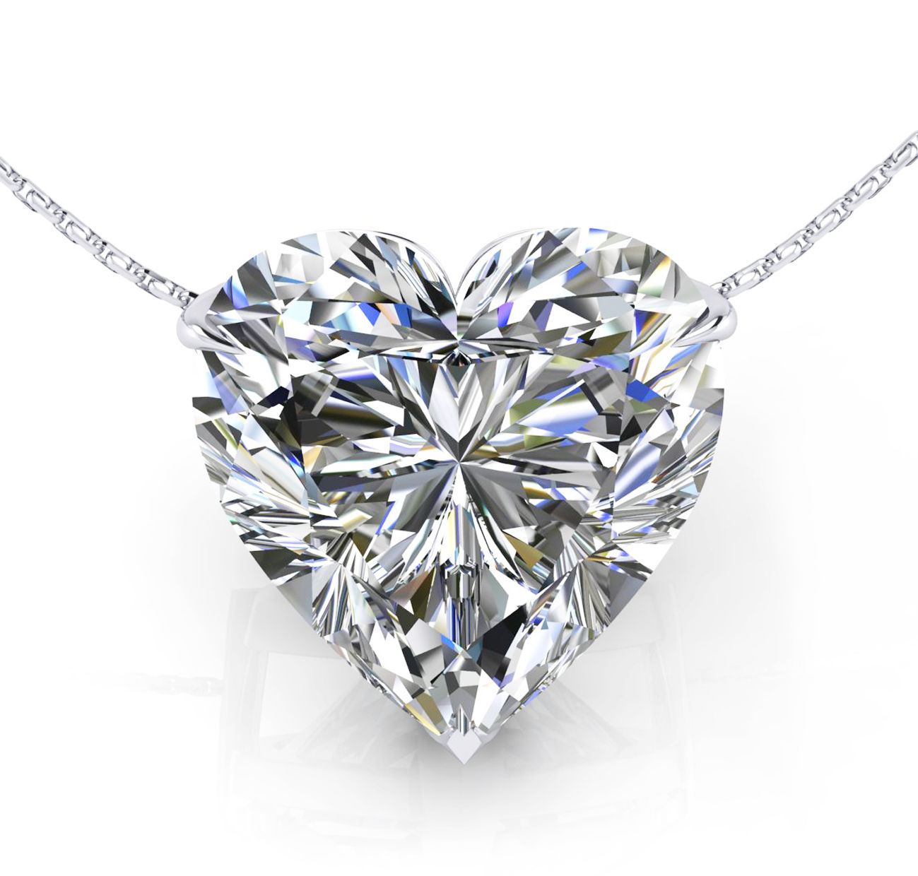 diamond heart pendant