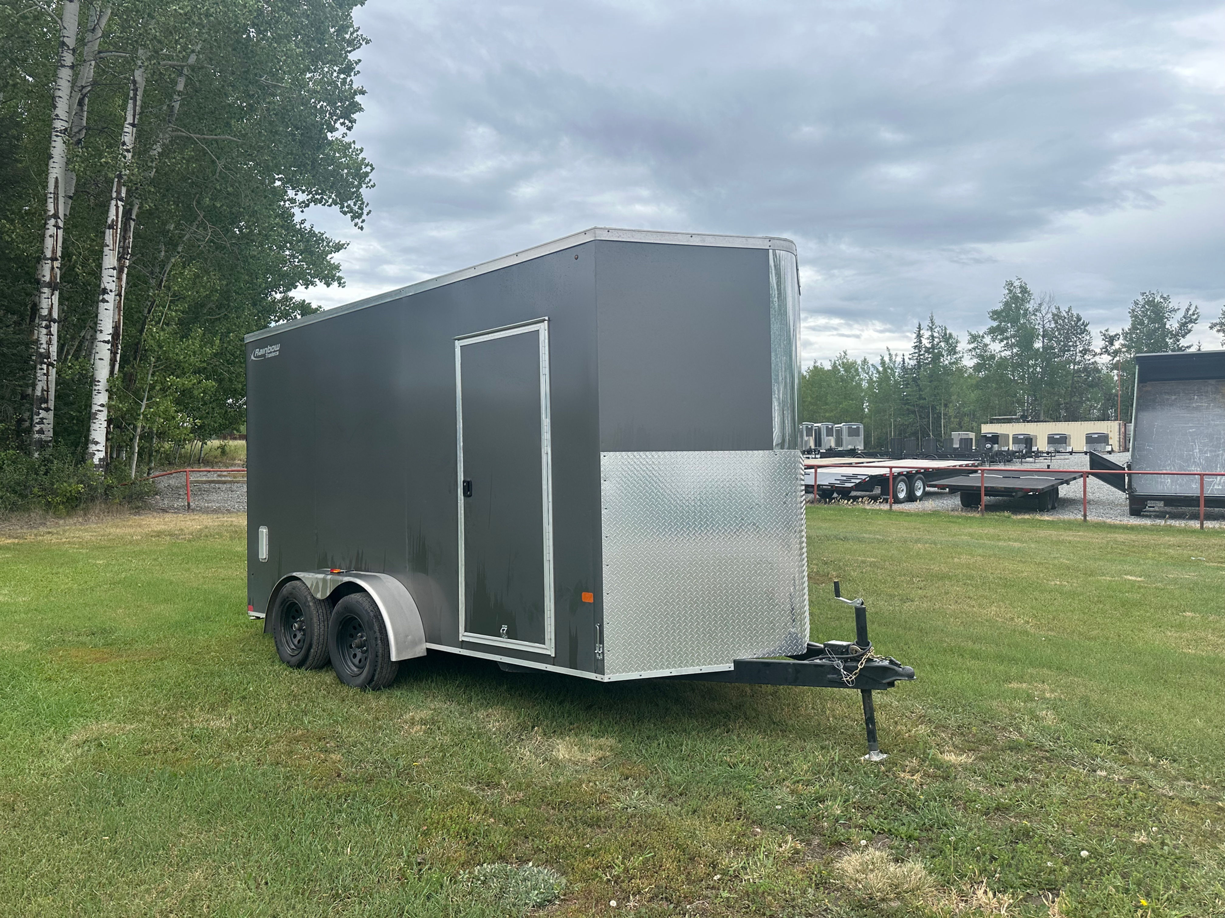 7x14 Rainbow Cargo With Hail Damage