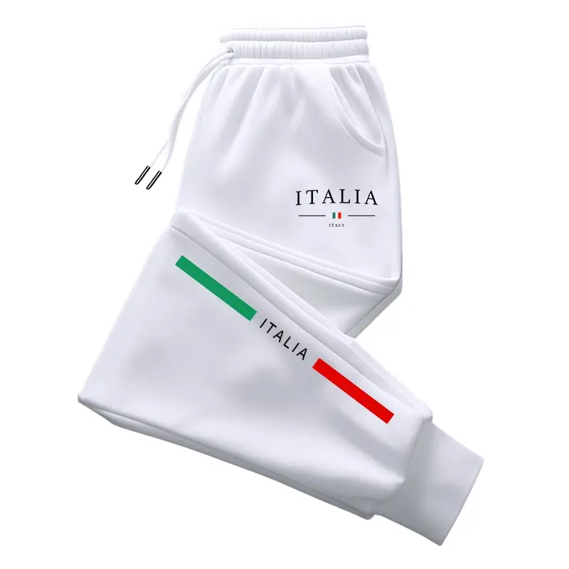 High-Quality Men's Jogger Pants with "Italy" Print – Casual and Sporty Style