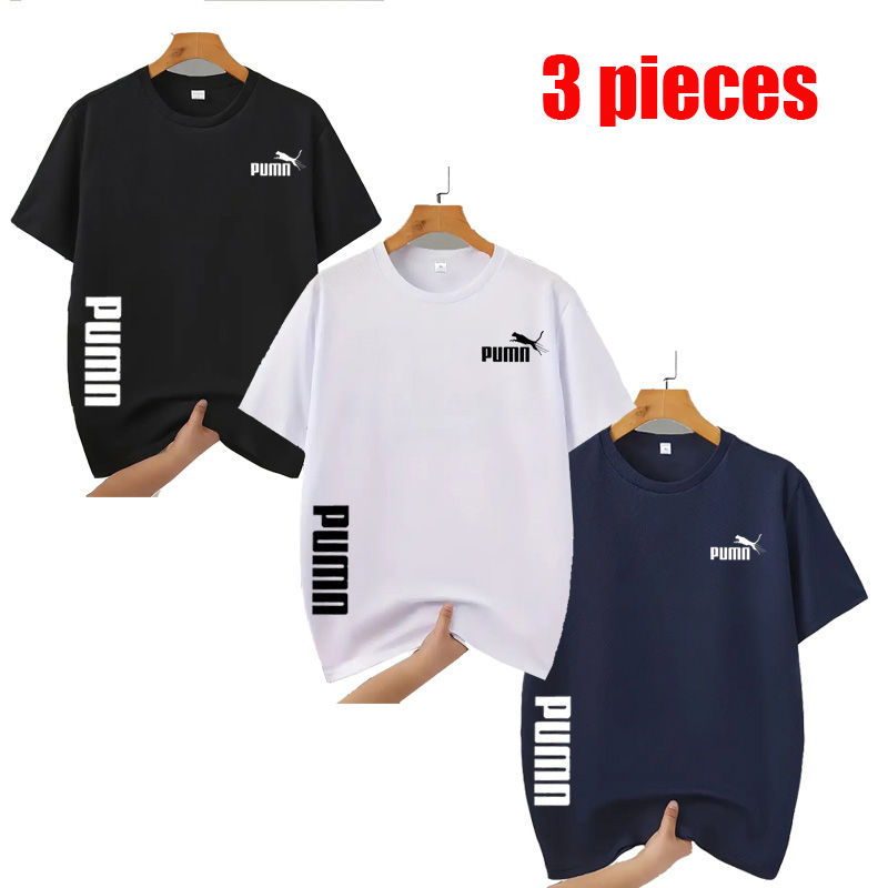 1-3 Pack Men's Quick Dry Mesh T-shirts, Casual Loose Fit Crew Neck Short Sleeve