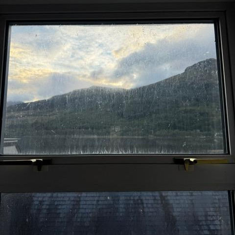 Five-star view, one-star window cleaning.