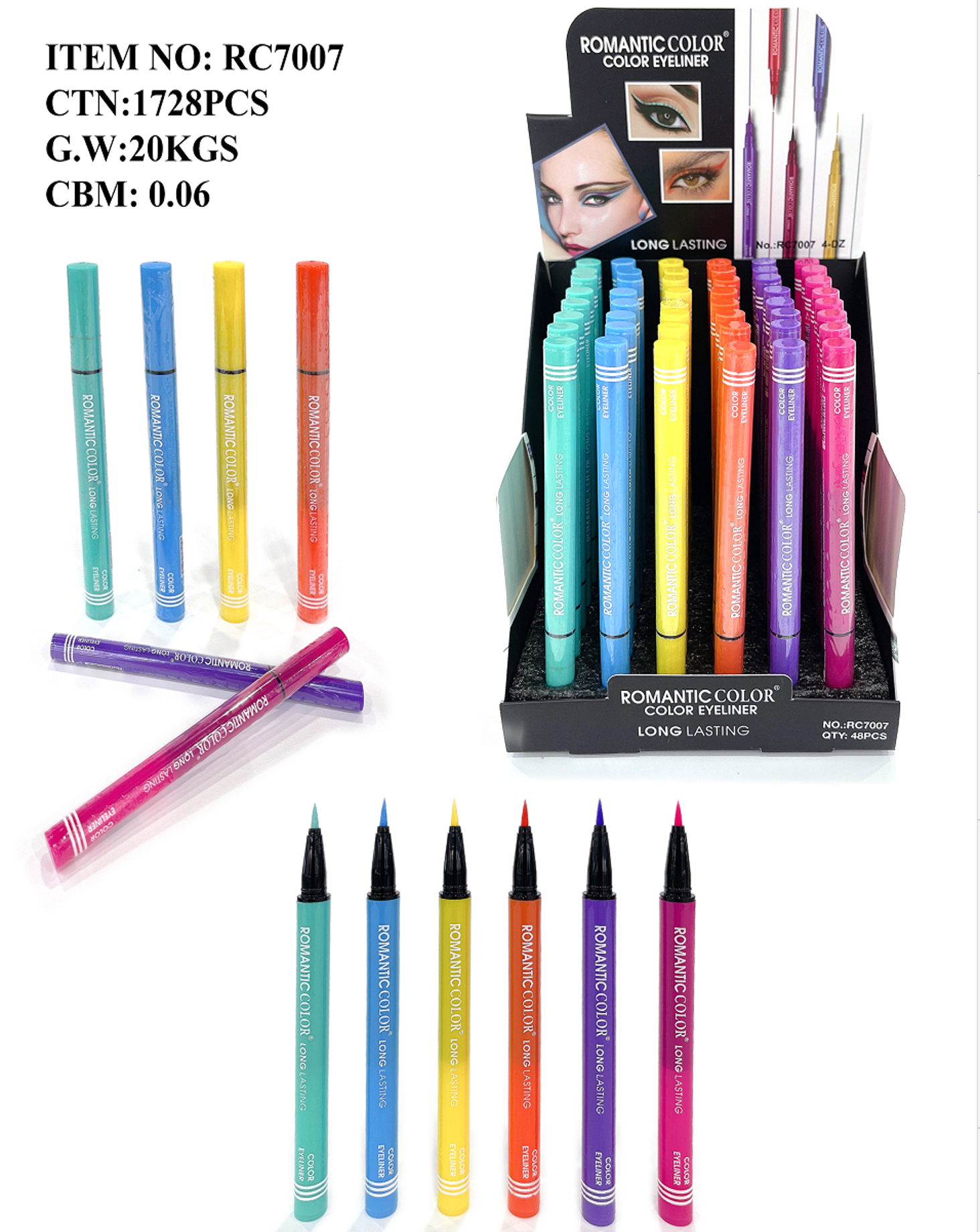 Caja delineadores en plumón colores