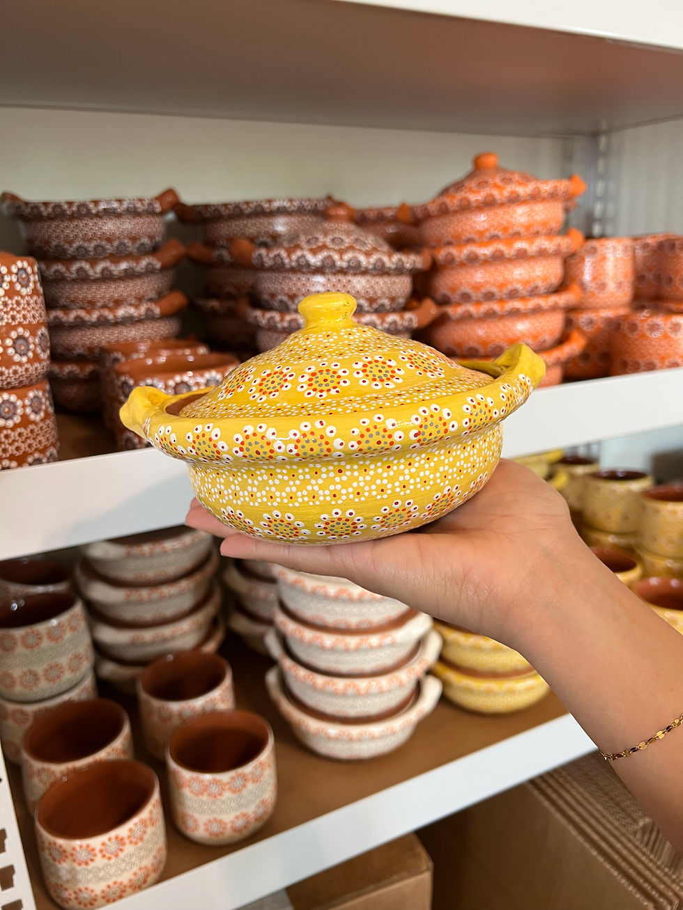 Thumbnail: Yellow Cazuela With Lid  - Sol de Primavera Collection