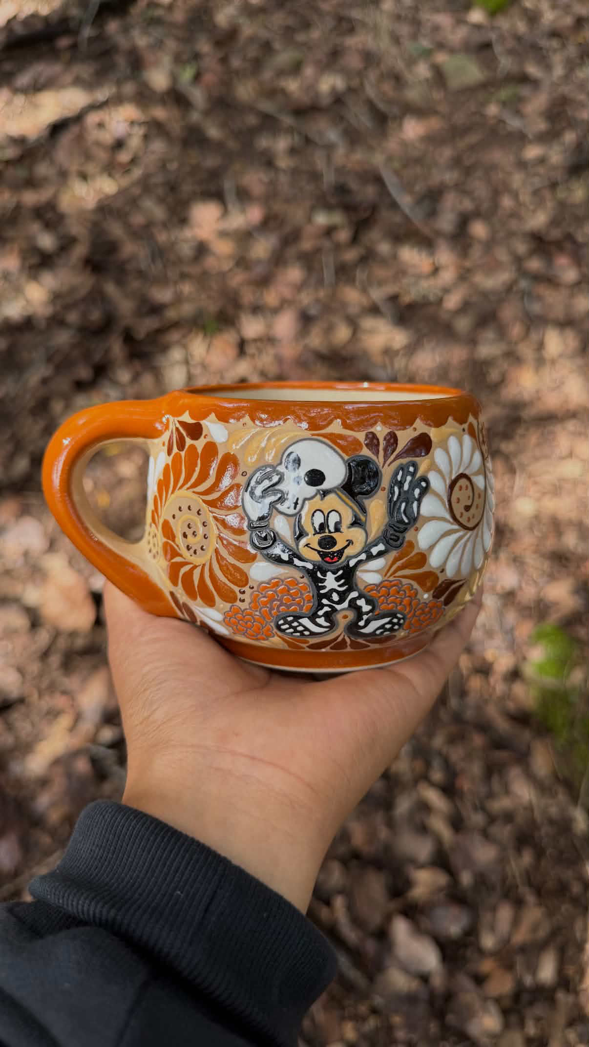 Mickey Mouse Skeleton Fall Mug + Plate Set